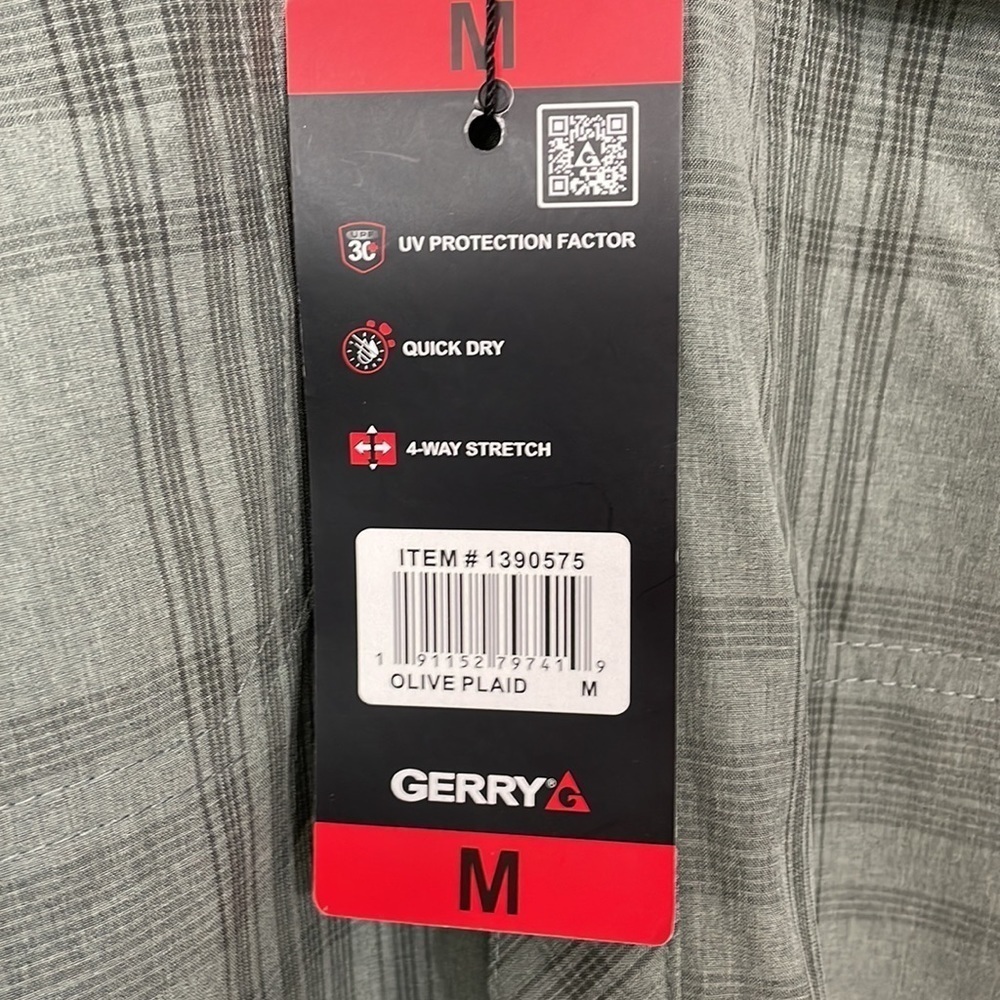 Gerry Olive Plaid Tech Woven Shirt - Picture 3 of 6
